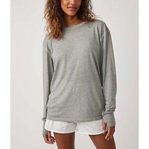 NWT FP Movement Keep Rolling Long Sleeve / Heather Grey